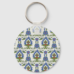 Arabiska traditioner: Iznik Tile Sömlös. Nyckelring