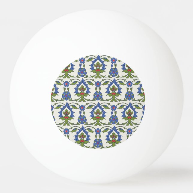 Arabiska traditioner: Iznik Tile Sömlös. Pingisboll (Framsidan)