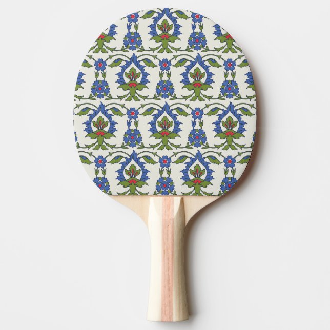 Arabiska traditioner: Iznik Tile Sömlös. Pingisracket (Framsidan)