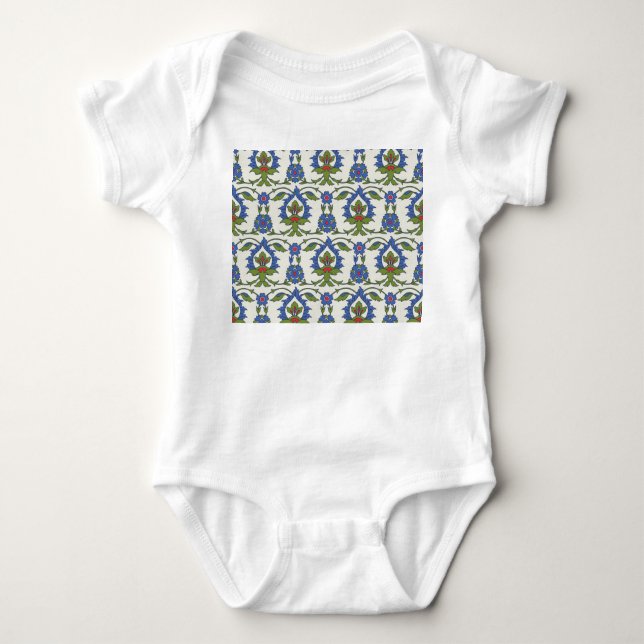 Arabiska traditioner: Iznik Tile Sömlös. T Shirt (Framsida)