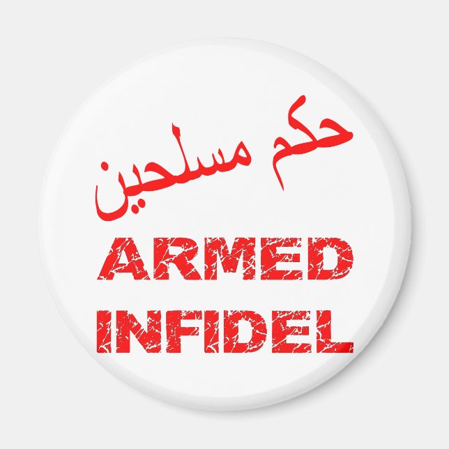 Arabiska väpnade Infidel Magnet (Framsidan)