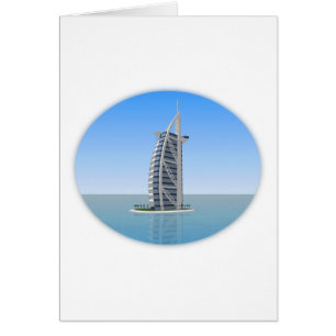 Arabiskt hotell Dubai för Burj Al: 3D modellerar: Hälsningskort