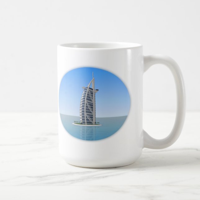 Arabiskt hotell Dubai för Burj Al: 3D modellerar: Kaffemugg (Höger)