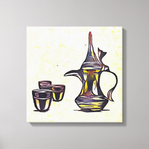Arabiskt kaffe canvastryck
