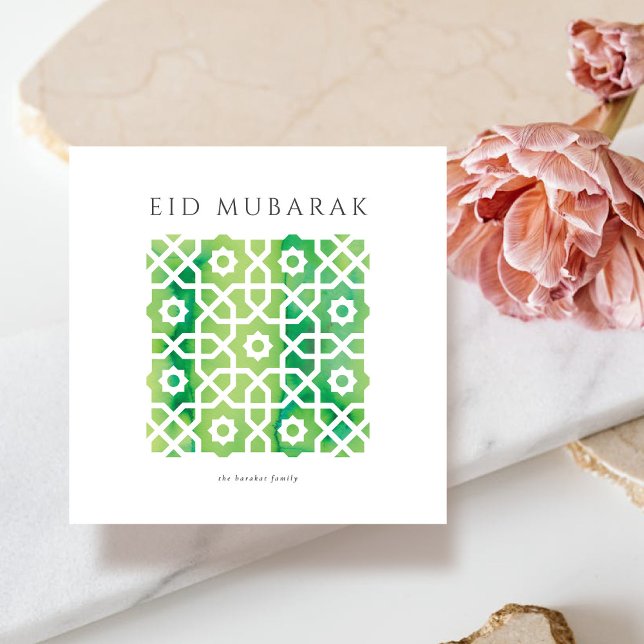 Arabiskt motiv Eid Mubarak-kort Julkort (Skapare uppladdad)