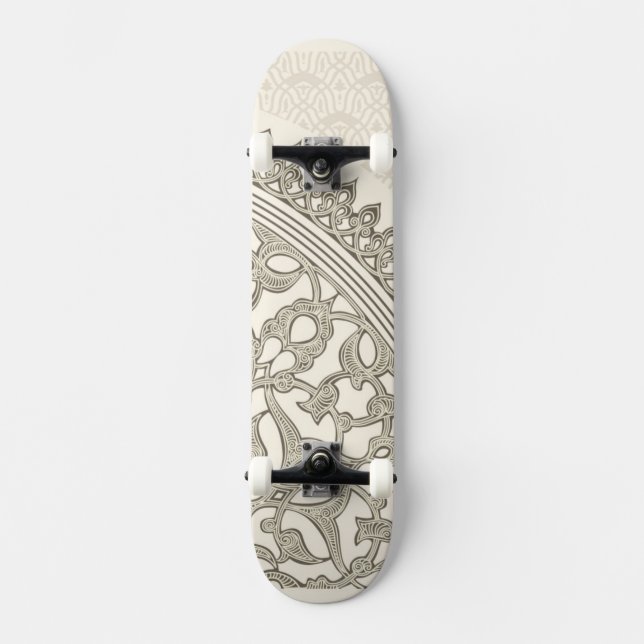 Arabiskt stilsnöre mini skateboard bräda 18,7 cm (Framsida)