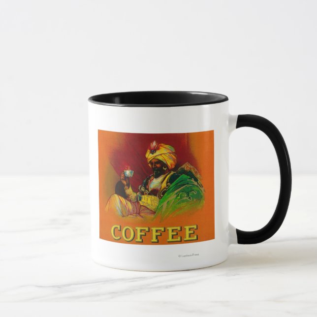 Arabmans kaffeetikett mugg (Höger)