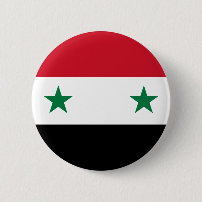 Arabrepubliken Syrien flagga - flagga av Syrien Knapp (Framsida)