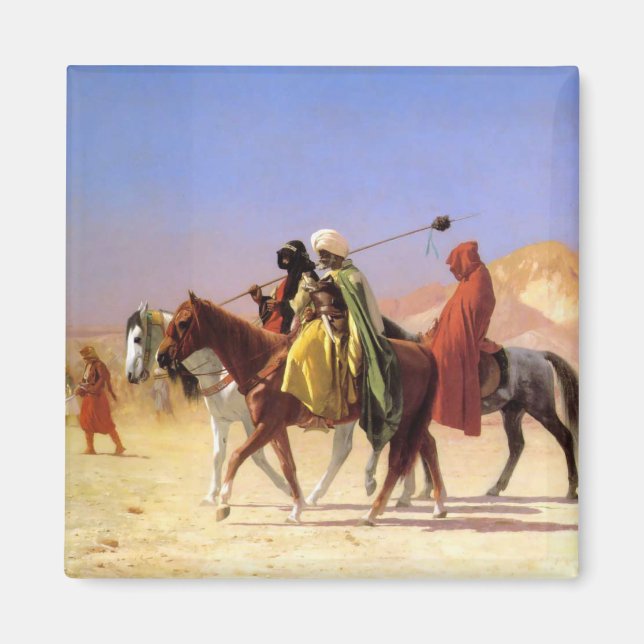 "Arabs cross the Desert", av Jean Leon Gerome Magnet (Framsidan)