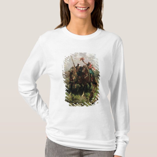 Arabs med en falk tee shirt (Framsida)