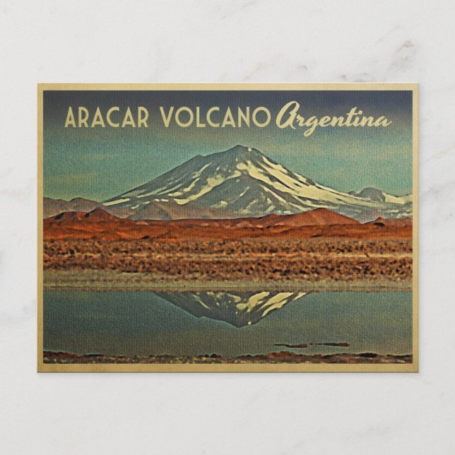 Aracar Volcano Argentina Vykort (Framsida)