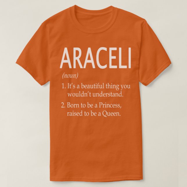 Araceli Namn Gift T Shirt (Design framsida)