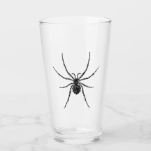 "Arachnid" enbart Spooky B&W Pint Glass