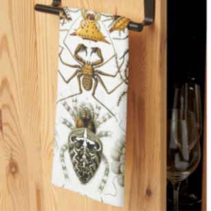 Arachnids by Ernest Haeckel vintage illustration Kökshandduk