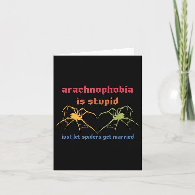 Arachnofobia är bara ett steg för att spindlarna s kort (Framsida)