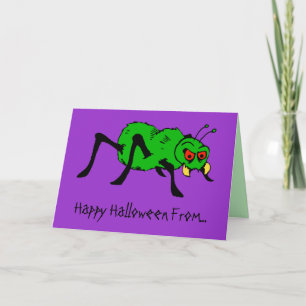 Arachnophilia Nightmare Funny Halloween-kort Kort