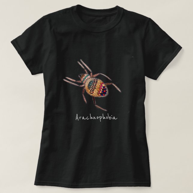 Arachnophobia spider slogan söt arachnid art t shirt (Design framsida)