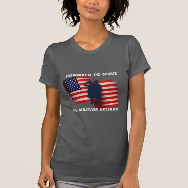 Ärad , amerikansk militär veteran t shirt (Framsida)
