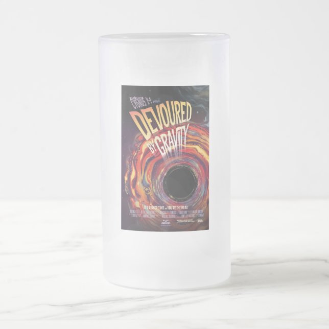 Ärad av gravity Halloween Hål Black Horror Frostat Ölglas (Center)