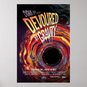Ärad av gravity Halloween Hål Black Horror Poster