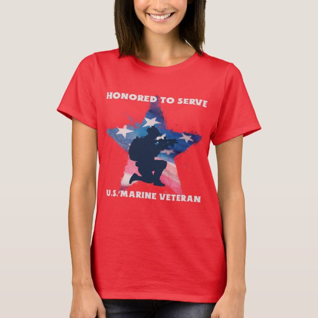 Ärad vid , amerikanska marinveteraner t shirt (Framsida)