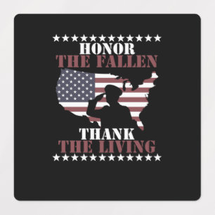 Ärade Fallen, tack till den levande veterandagen Klistermärke
