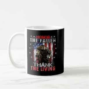 Ärade Fallen Veteran ThLED Militärt stöd V Kaffemugg
