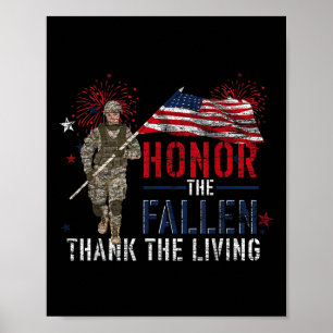 Ärade herr talman! Fallen tackar den levande ameri Poster