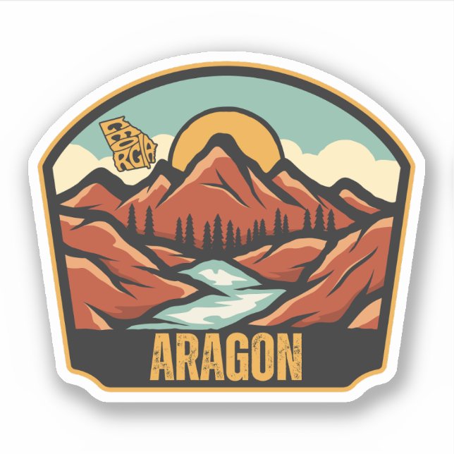 Aragon, Georgia Klistermärken (Framsida)