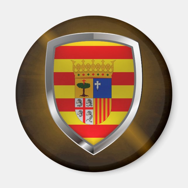 Aragón Metallic Emblem Magnet (Framsidan)