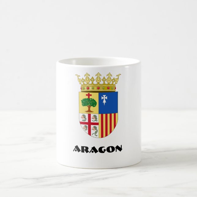 Aragon vapensköld (Spanien) Kaffemugg (Center)