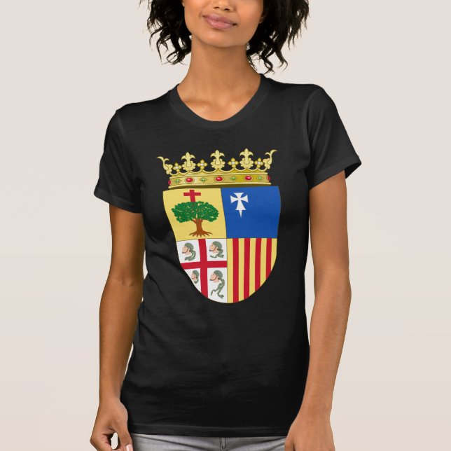 Aragon vapensköld (Spanien) T-shirt (Framsida)
