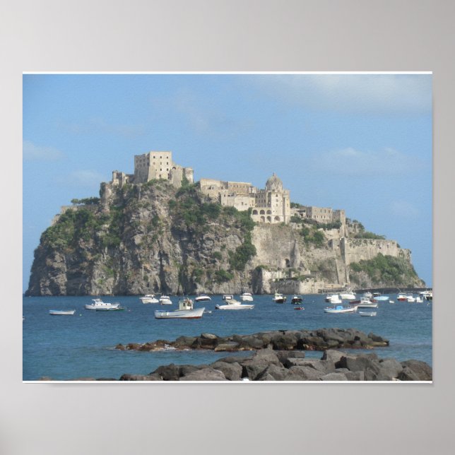 Aragonese Castle, Ischia, Italien Poster (Framsidan)