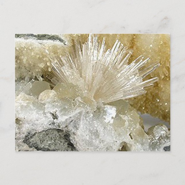 Aragonite och kvartar vykort (Framsida)