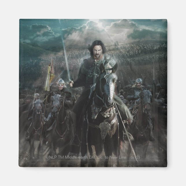 Aragorn Leading on Horse Magnet (Framsidan)