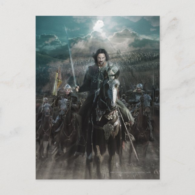 Aragorn Leading on Horse Vykort (Framsida)