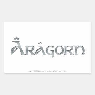 Aragorn logotyp rektangulärt klistermärke