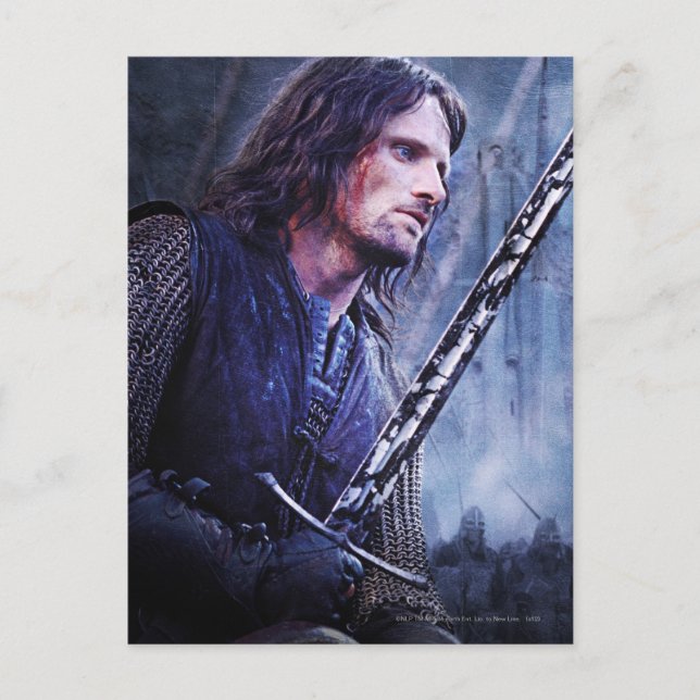 Aragorn med blod vykort (Framsida)