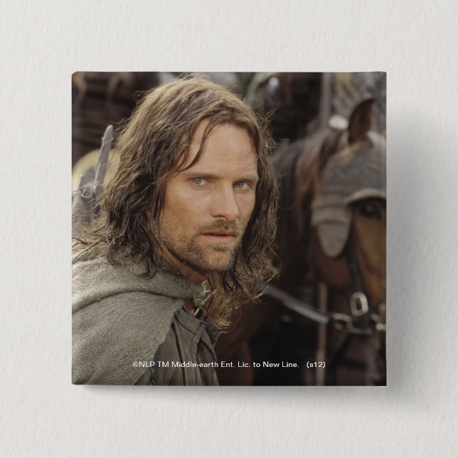 Aragorn med häst knapp (Framsida)