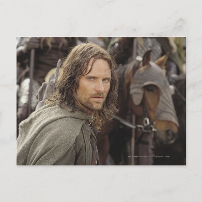 Aragorn med häst vykort (Framsida)