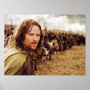 Aragorn Plus Line of Horses Poster