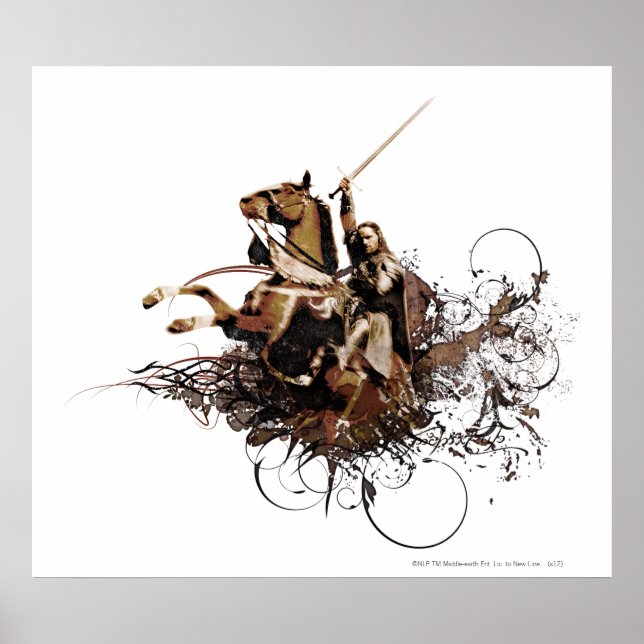 Aragorn Riding a Horse Vector Collage Poster (Framsidan)