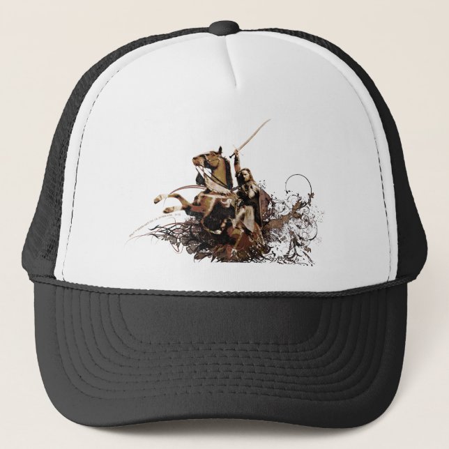 Aragorn Riding a Horse Vector Collage Truckerkeps (Framsida)