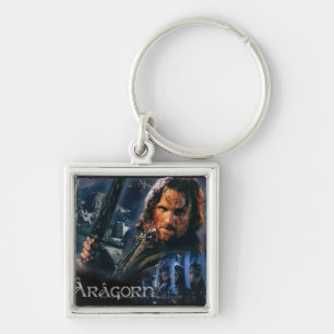 Aragorn with Army Fyrkantig Silverfärgad Nyckelring