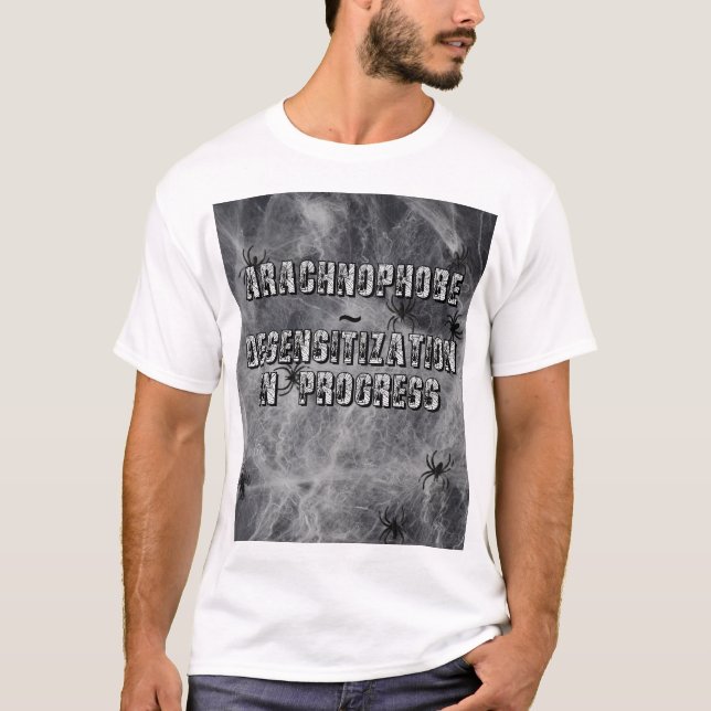 Araknofobe ~ desensibilisering T-Shirt (Framsida)