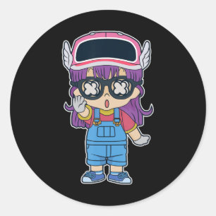 Arale Norimaki Dr Slump Manga Anime Tecknad Älskar Runt Klistermärke