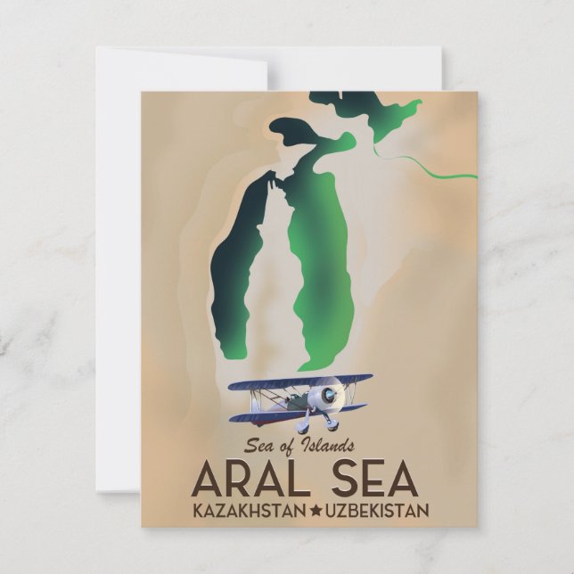 Aralsjön Resa affisch karta (Framsida)