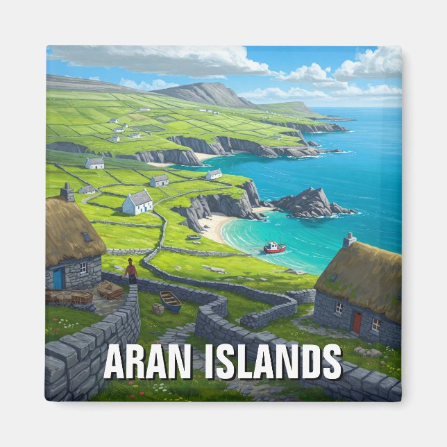 Aran Islands Ireland Travel Magnet (Framsidan)