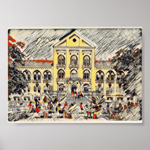 Arandjelovac, Serbien, retrovintage Poster