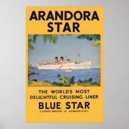 Arandora Star Cruise Ship Poster Vintage Maritime